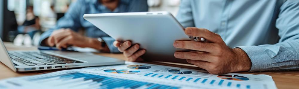 Businessmen doing work.